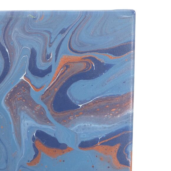 Oil on Canvas Hand Painted Psychedelic Abstract Geometric 8" x 10" Simplicity - Picture 3 of 7